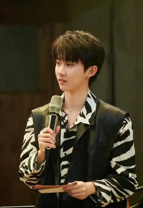 时代少年团队长-马嘉祺上身 mcm 斑马纹衬衫亮相综艺声生不息,尽显