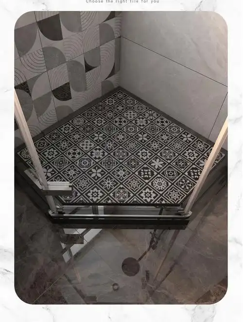 淋浴房瓷砖防滑地砖浴室垫脚石通体大理石地·板砖卫生间地·板脚踏石