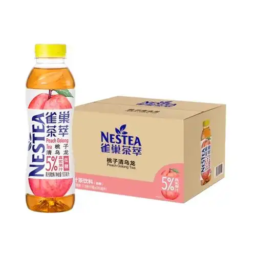 nestle雀巢茶萃低糖桃子乌龙果汁茶饮料500ml15瓶茶饮料