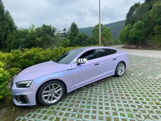 奥迪a5改色~银幻紫