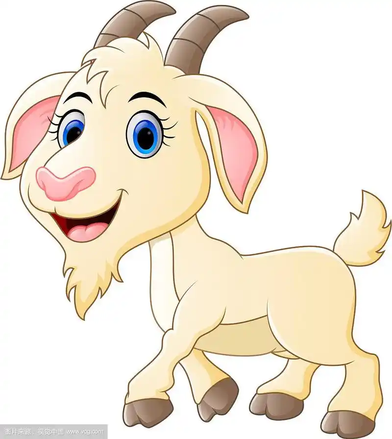卡通可爱的山羊