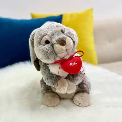意大利trudi爱心兔子公仔毛绒玩具可爱玩偶生日礼物毛绒布艺类玩具
