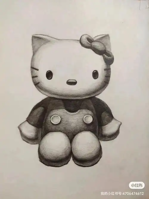 kt猫的素描表现