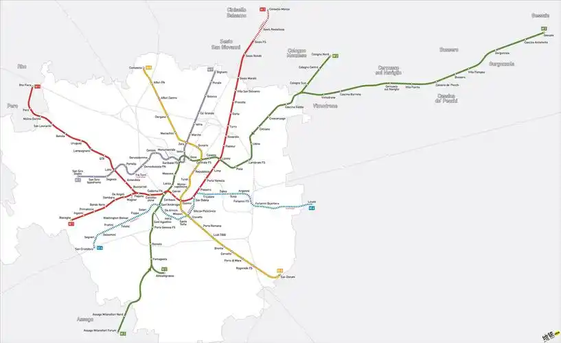 意大利米兰地铁线路图运营时间票价站点查询下载