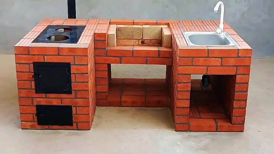 这样的实用柴火灶你喜欢吗?干净卫生火力还猛 #创意 #手工制作