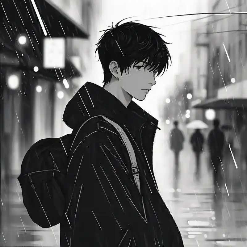 今天给大家分享一组男生雨中伤感淋雨头像,氛围感简直不要拉太满,有