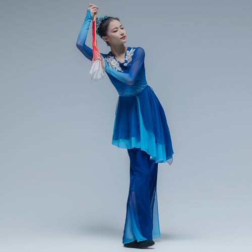 民族民族舞舞蹈服忆阑珊同款咏荷胶州秧歌演出服民族服装