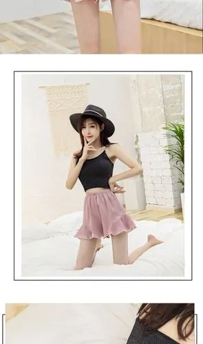 安全裤女生荷叶边短裤2019夏季外穿保险裤宽松三分打底防走光热裤