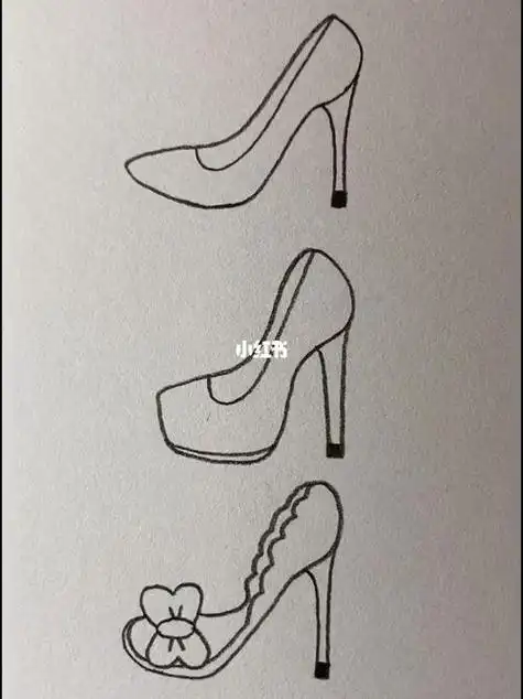 妈妈的高跟鞋要如何画12双高跟鞋卡通 strong>简笔画 /strong>