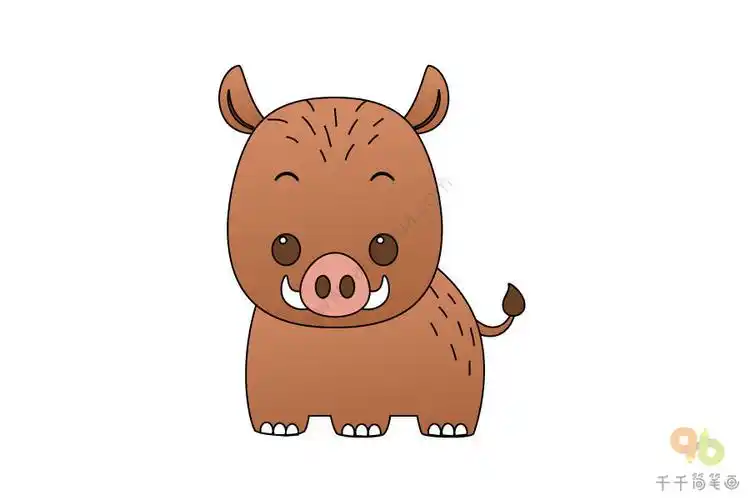 野猪简笔画图片