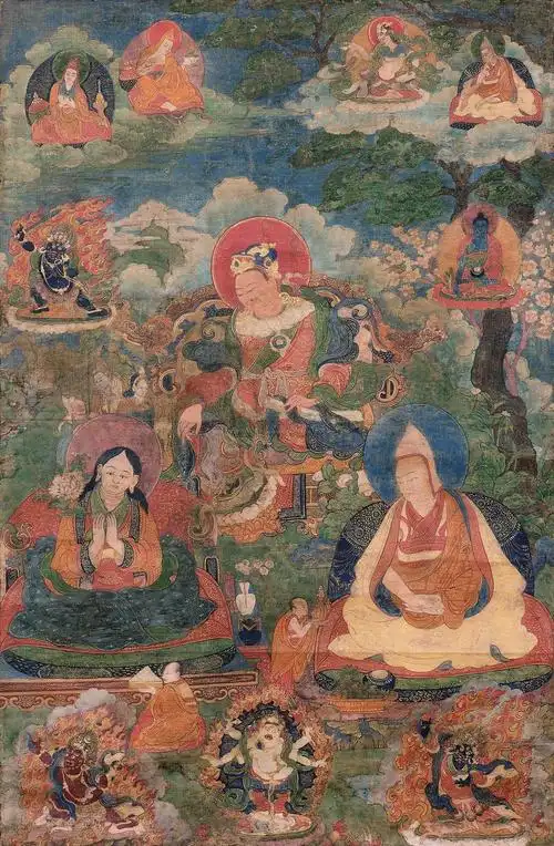 18世纪噶当派祖师唐卡