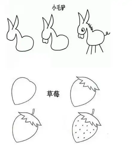 用水果做成动物简笔画