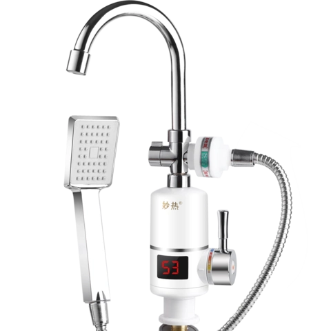 妙热即热式电热水龙头淋浴洗澡速热水龙头快速过水热电加热热水器