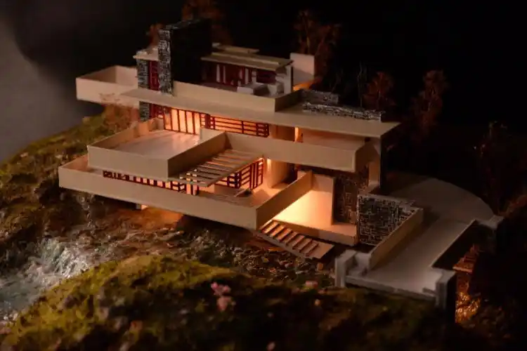 流水别墅模型制作超能力钞能力