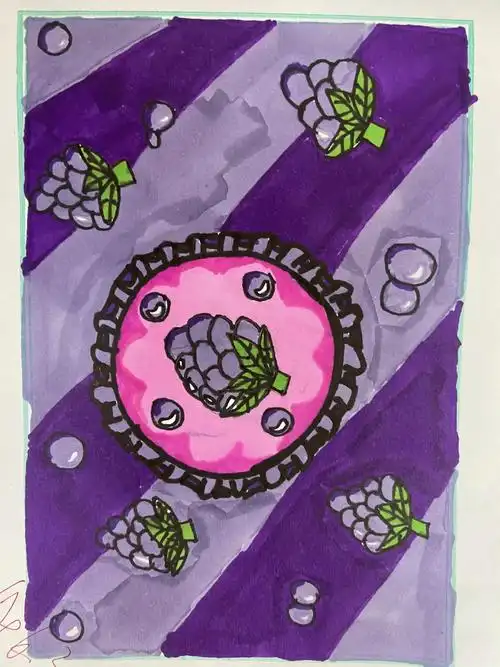 第十二课 绿色和紫色的画