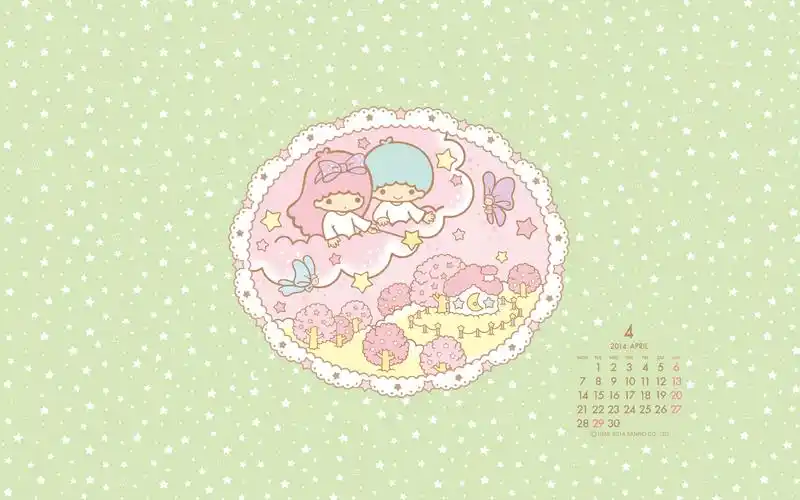 iphone壁纸 萌物 可爱 背景 高清桌面 宽屏 双子星