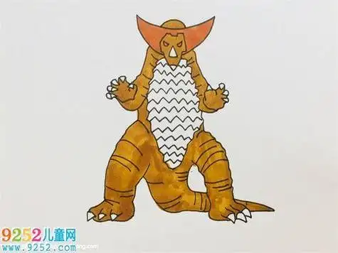 奥特曼里面的怪兽简笔画怎么画ex雷德王简笔画视频怪兽ex雷德王简笔画