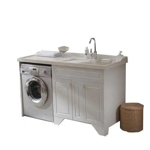 全石材整体金刚石阳台洗衣柜石英石台面带搓衣板玉石滚筒洗衣机池13米