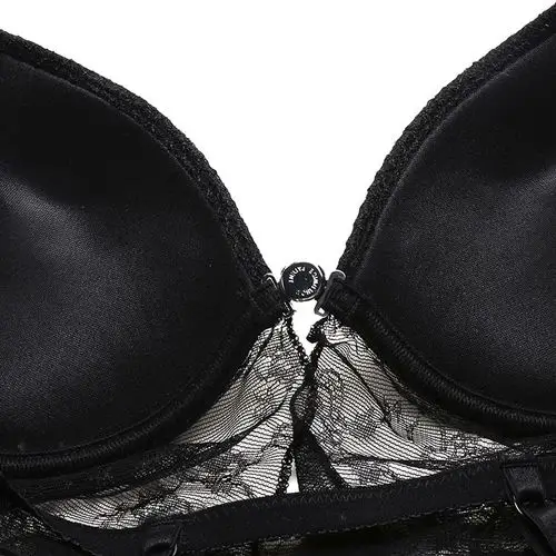 selmark/赛马可 女士性感薄纱前扣文胸内衣黑30263 75b