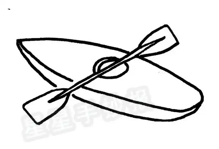 皮划艇简笔画