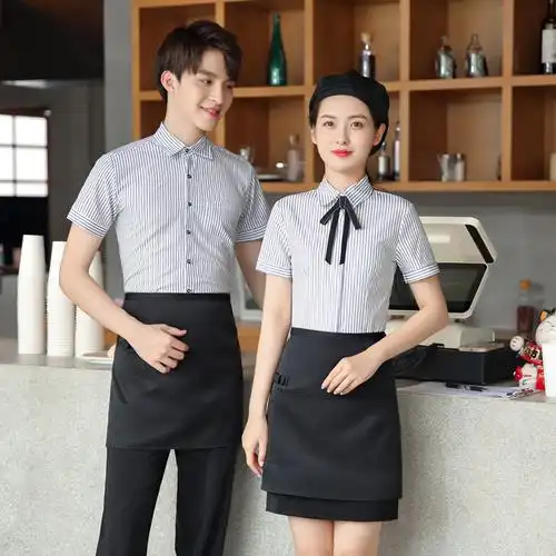 蛋糕奶茶店服务员工作服男女西餐厅餐饮咖啡汉堡酒店前台收银工装