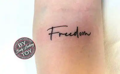 40张英文字母freedom自由纹身图案