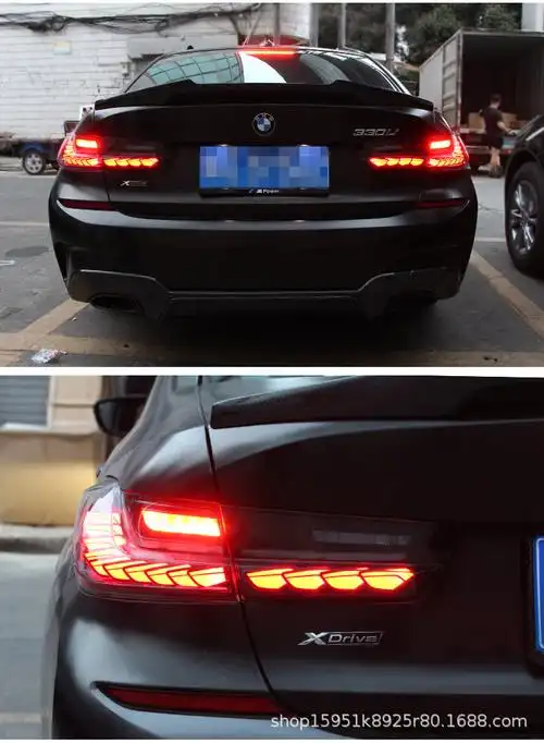 适用于宝马19-20款3系g20尾灯总成g28改装三系led龙鳞流水转向灯