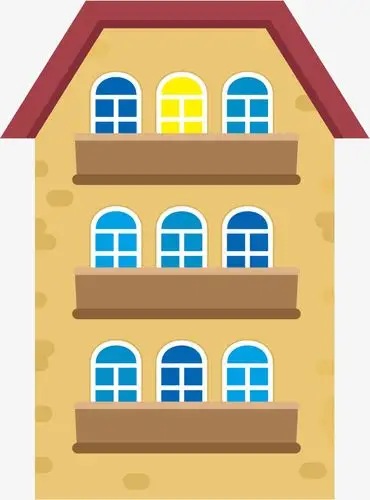 重阳送温暖褐色卡通温暖小楼