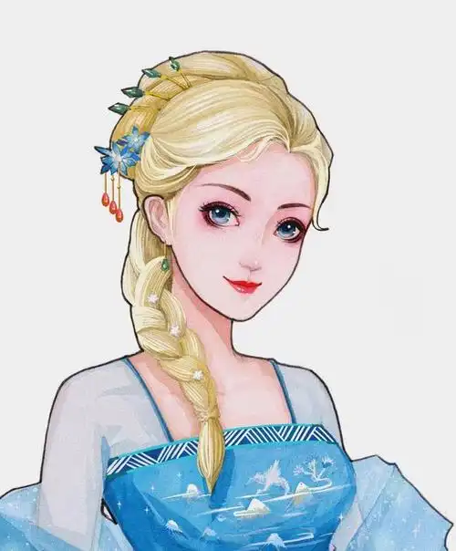 「头像」迪士尼公主们穿上古装,又美又飒