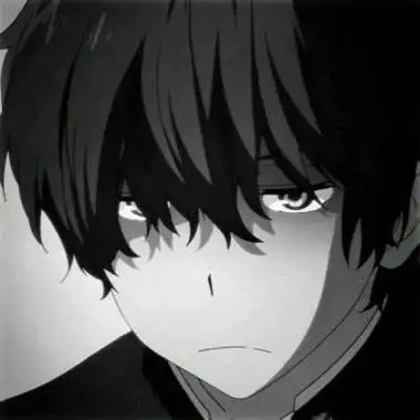 男生动漫冷酷帅气黑白头像