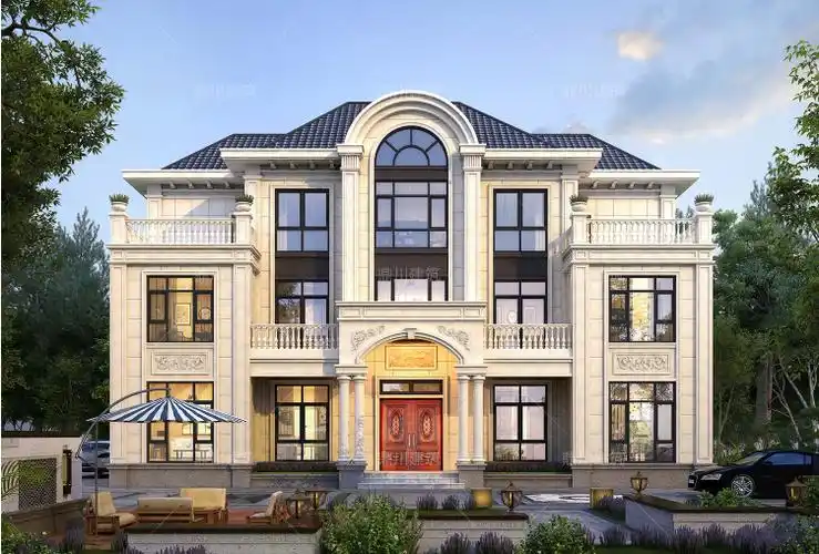 3*12.7米,三层法式双拼大宅自建别墅全套设计图纸 - 住宅在线