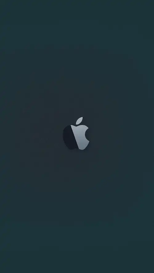 质感苹果标志暗黑色背景,标志-手机壁纸