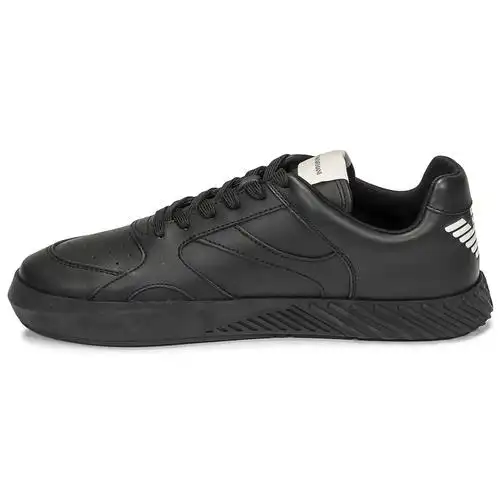 ea7emporioarmani阿玛尼男鞋休闲板鞋系带低帮球鞋单鞋黑色春秋款x4x