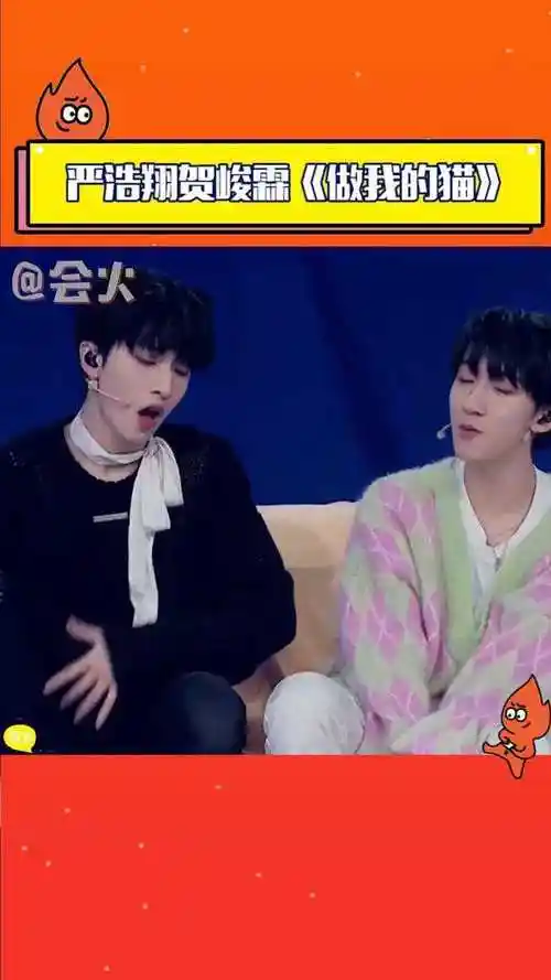 严浩翔贺峻霖做我的猫合作舞台是表现力超棒的猫咪和小主人