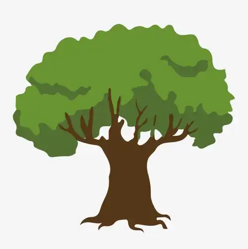 一棵手绘的大榕树