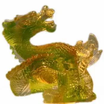 德宝城古法琉璃摆件青龙