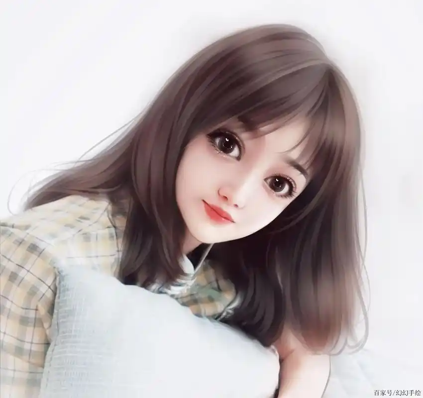 手绘真人美女微信头像,好看时尚有品味!