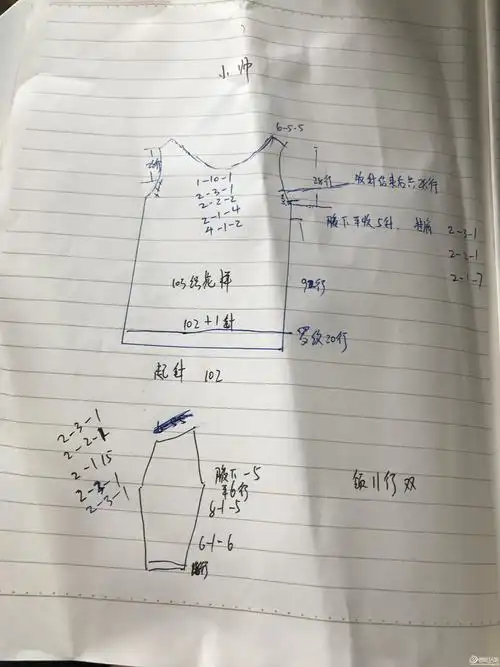 织螺纹18行,换11号针织平针,加针,6-1-6  8-1-5  平6行,腋下平收5针
