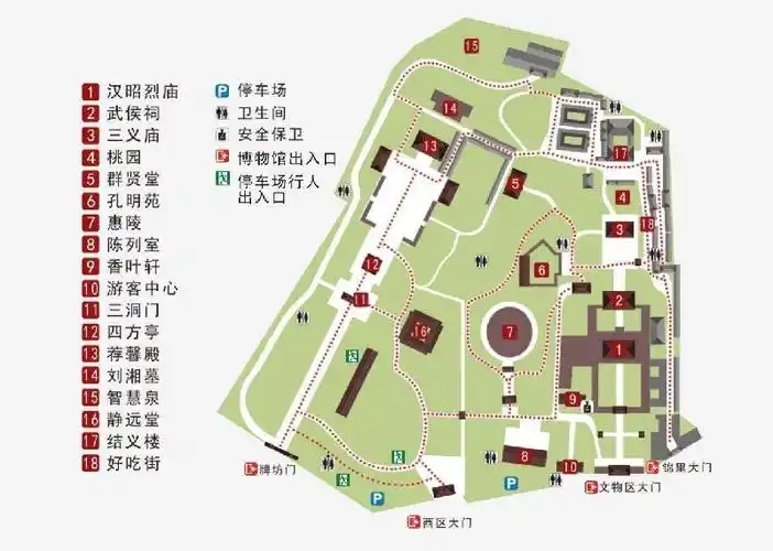 成都武侯祠大庙会服务设施图