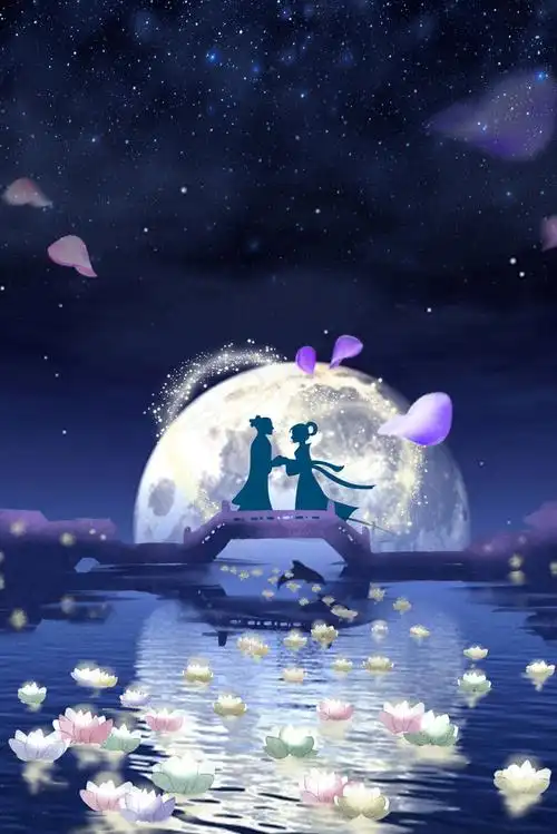 七夕鹊桥相会主题海报35455315pxpsd模版下载