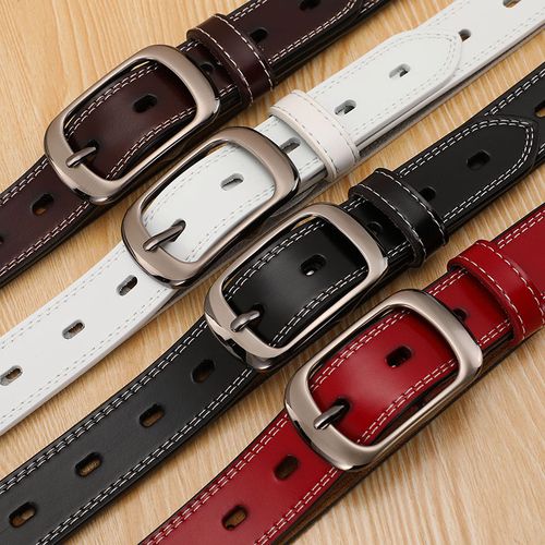 黑色女士皮带时尚简约百搭韩国学生装饰牛仔裤带韩版白腰带ins风