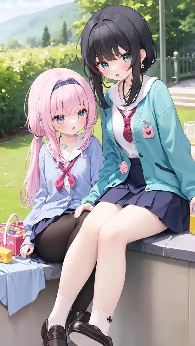 姐妹系列③#动漫少女 #二次元少女 #手机墙纸 - 抖音