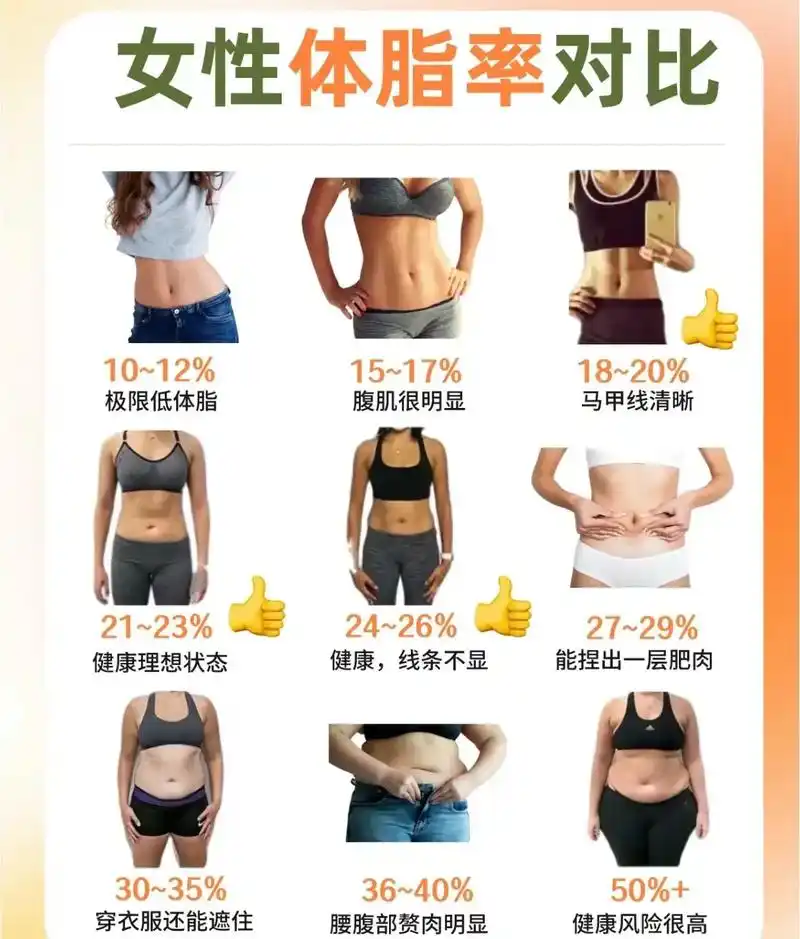 你是哪一档?该怎么减?#体脂率达到多少身材 - 抖音