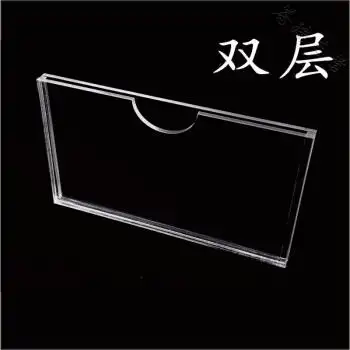 礼品双层亚克力插槽a4卡槽插纸宣传展示牌透明有机照片插盒亚克力盒子