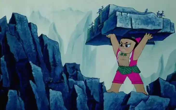 葫芦娃大结局,七个葫芦娃化作七彩大山镇压妖怪!