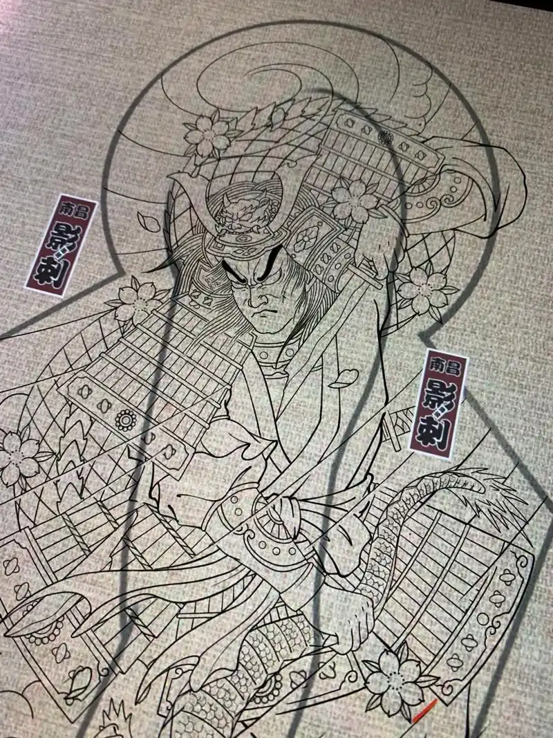 绘画设计61花臂武士61