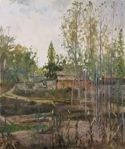 当代国画家徐鹤推荐周小松油画风景