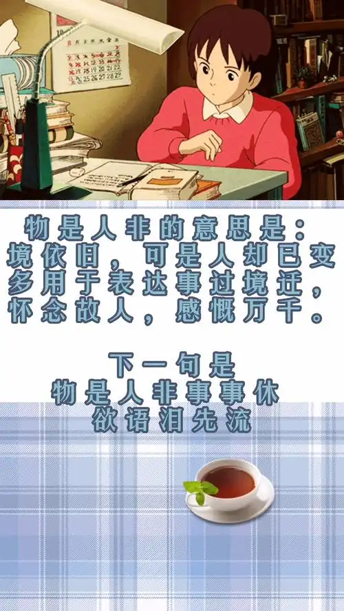 物是人非是什么意思下一句是什么