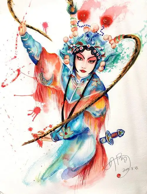 akry丹阳/京剧·花旦|纯艺术|绘画|z丹阳的画_原创作品-站酷zcool