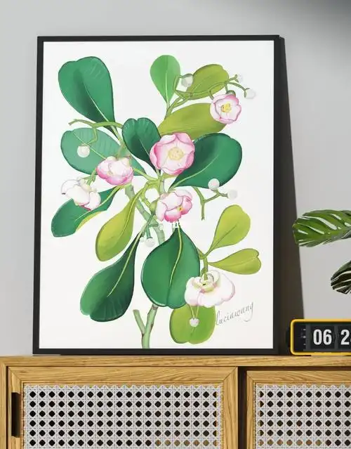 手绘绿植,格调生活小清新装饰画